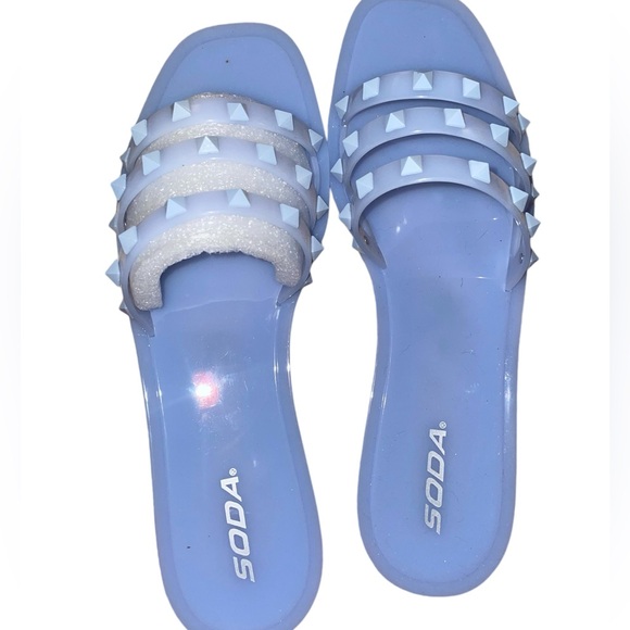 NWOT SODA Light Blue Studded Sandals🩵 - Picture 1 of 5